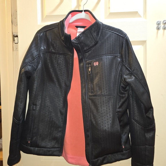 Cinch Miller Storm Defense Concealed Carry Jacket Women's Large Embossed Black - Picture 2 of 13